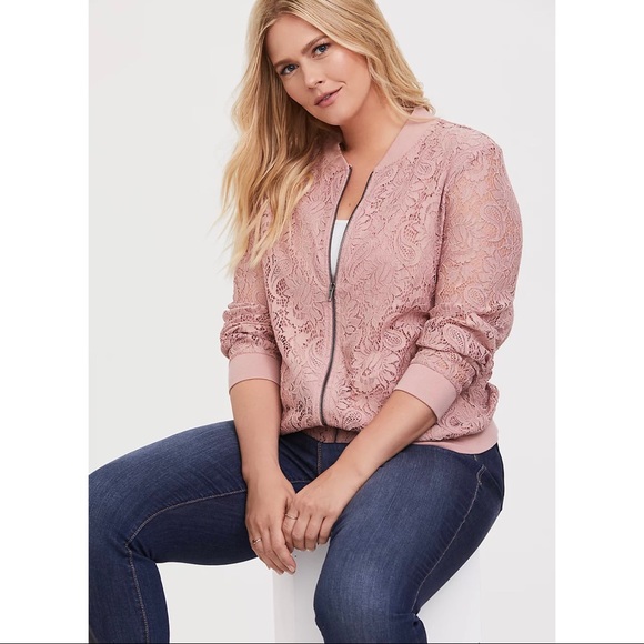 Pink Lace Bomber Jacket — NWT! - Picture 4 of 5